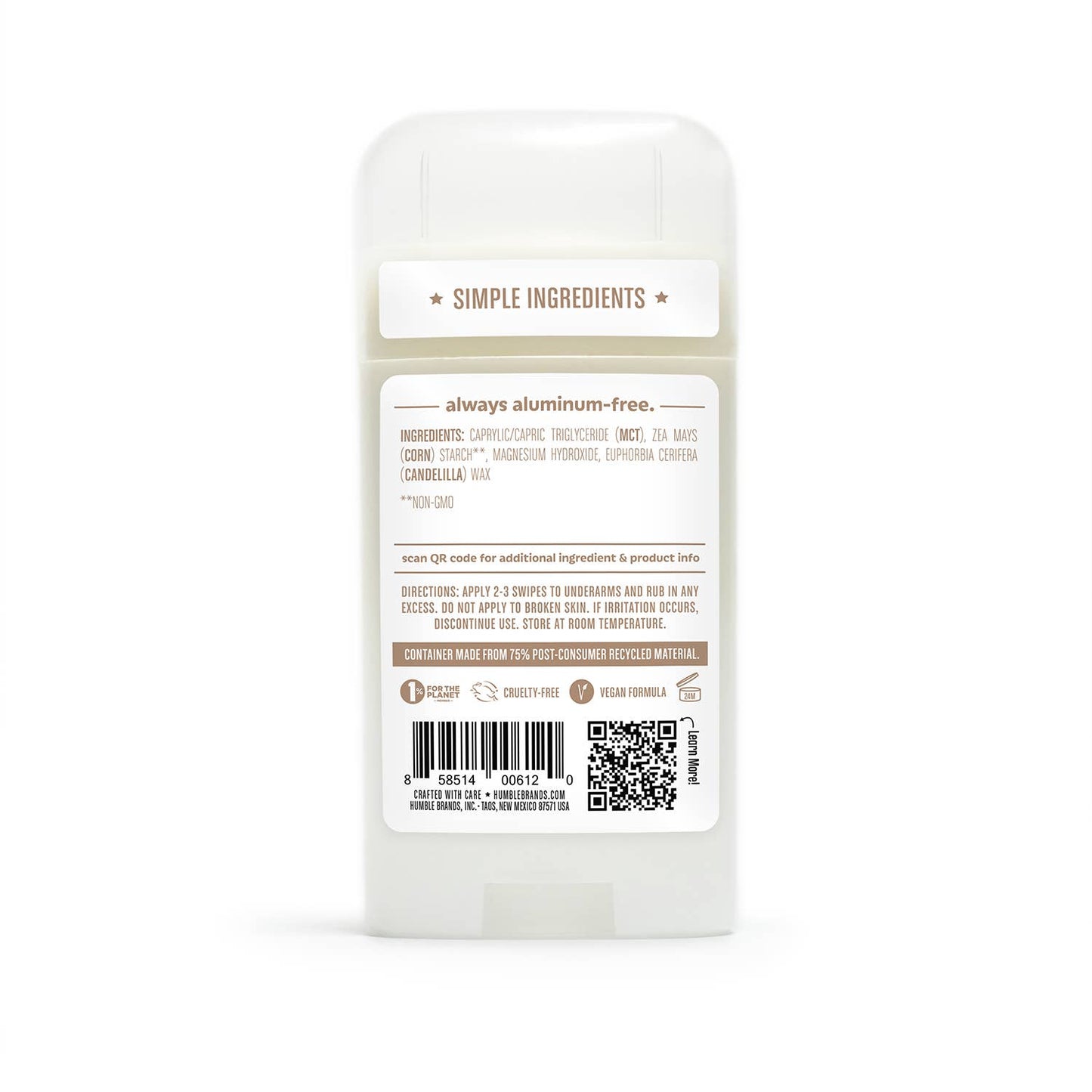 Simply Unscented Vegan & Sensitive Deodorant