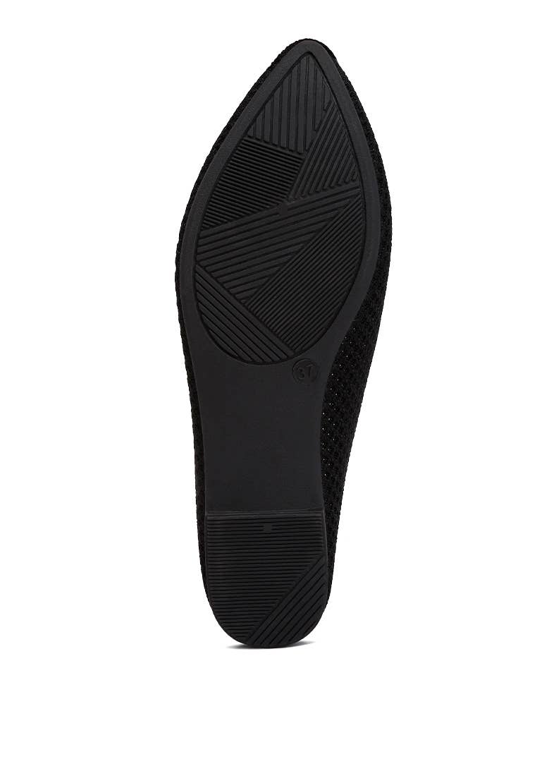 London Rag Selaris Fly Knit Slip On Ballerinas