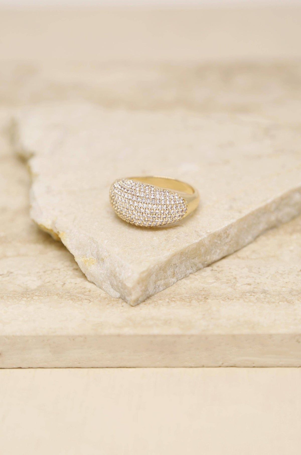 Ettika Crystal Cluster Knockout 18k Gold Plated Ring