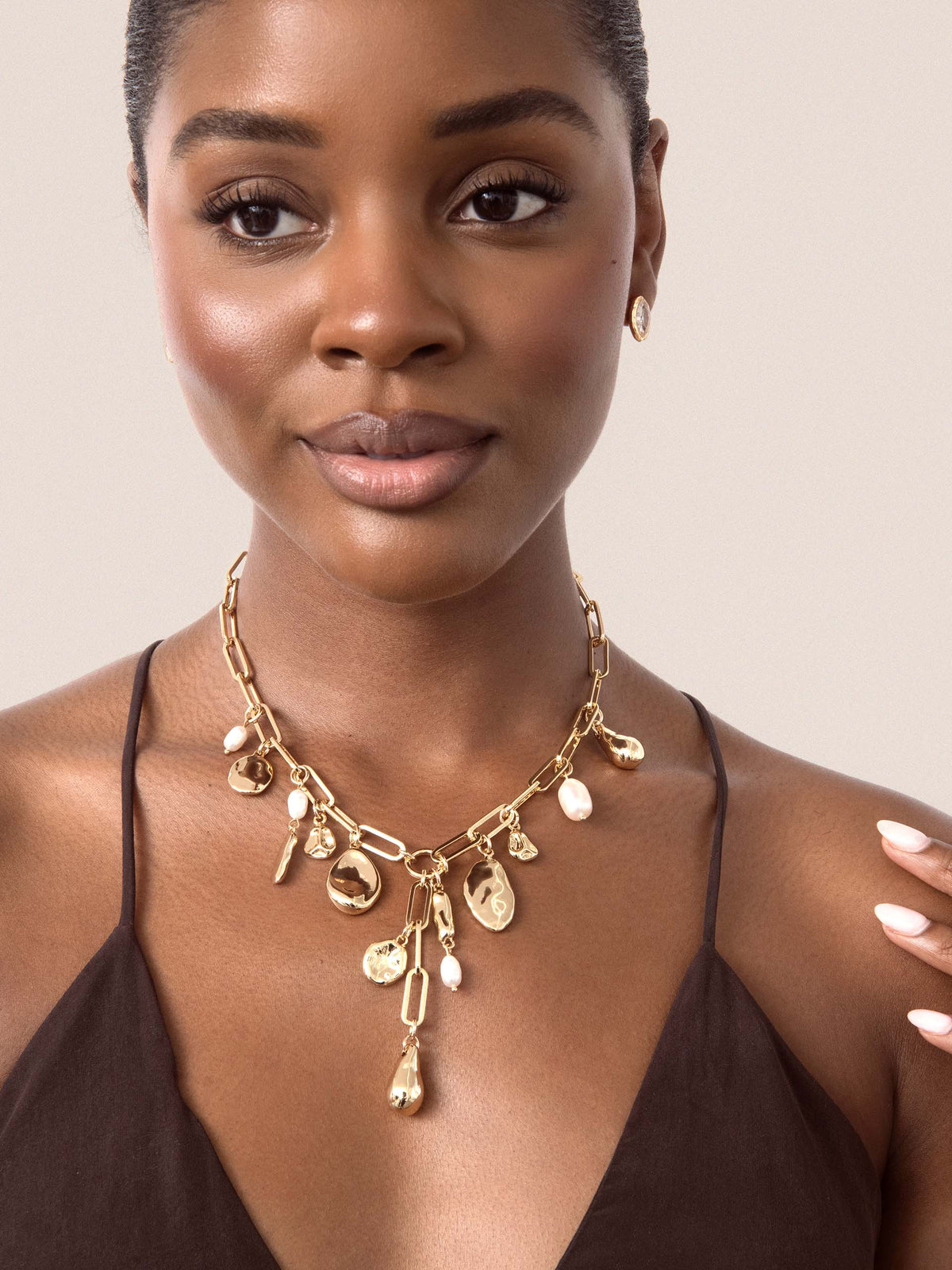 Ettika Melting Metal Charm Lariat