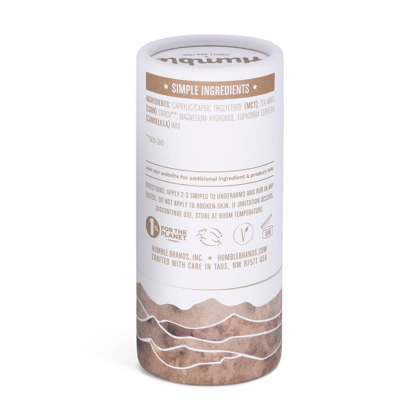 Humble Brands Simply Unscented Vegan & Sensitive Plastic Free Deodorant