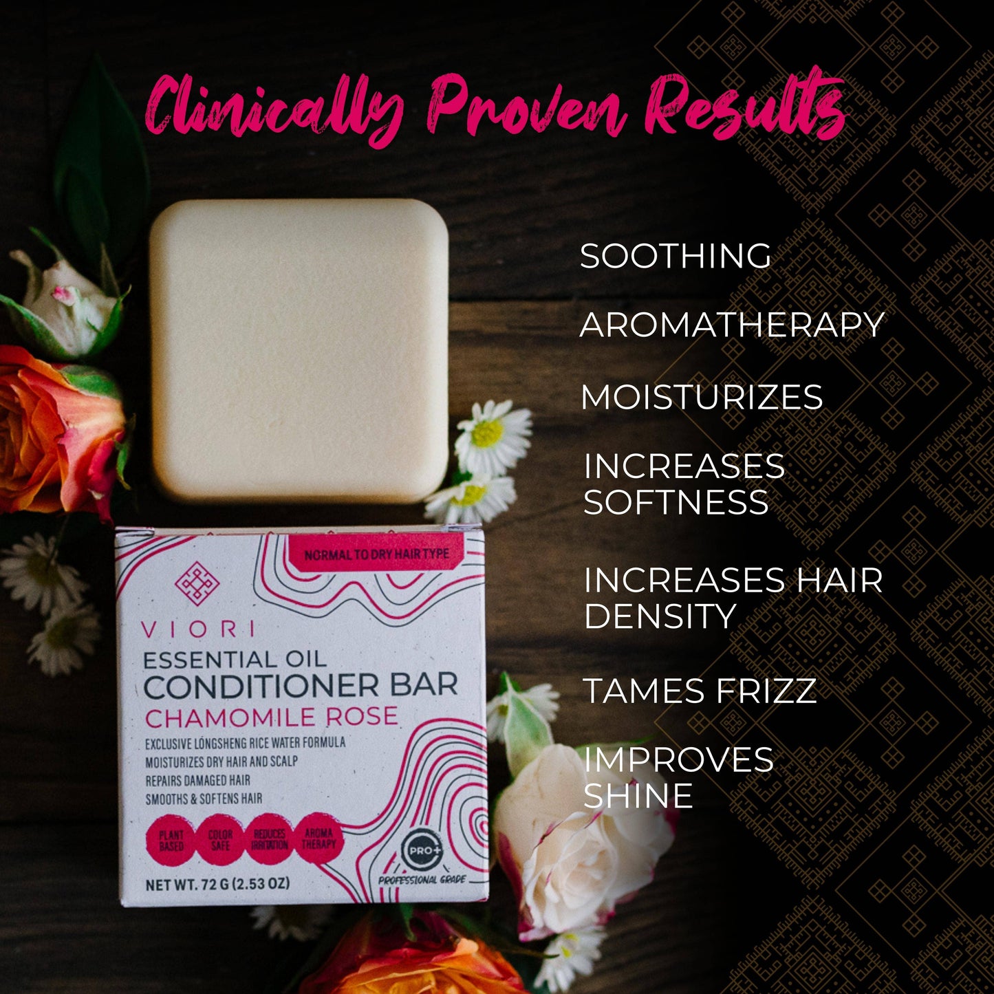 Rice Water Conditioner Bar | Chamomile Rose EO | Dry Hair