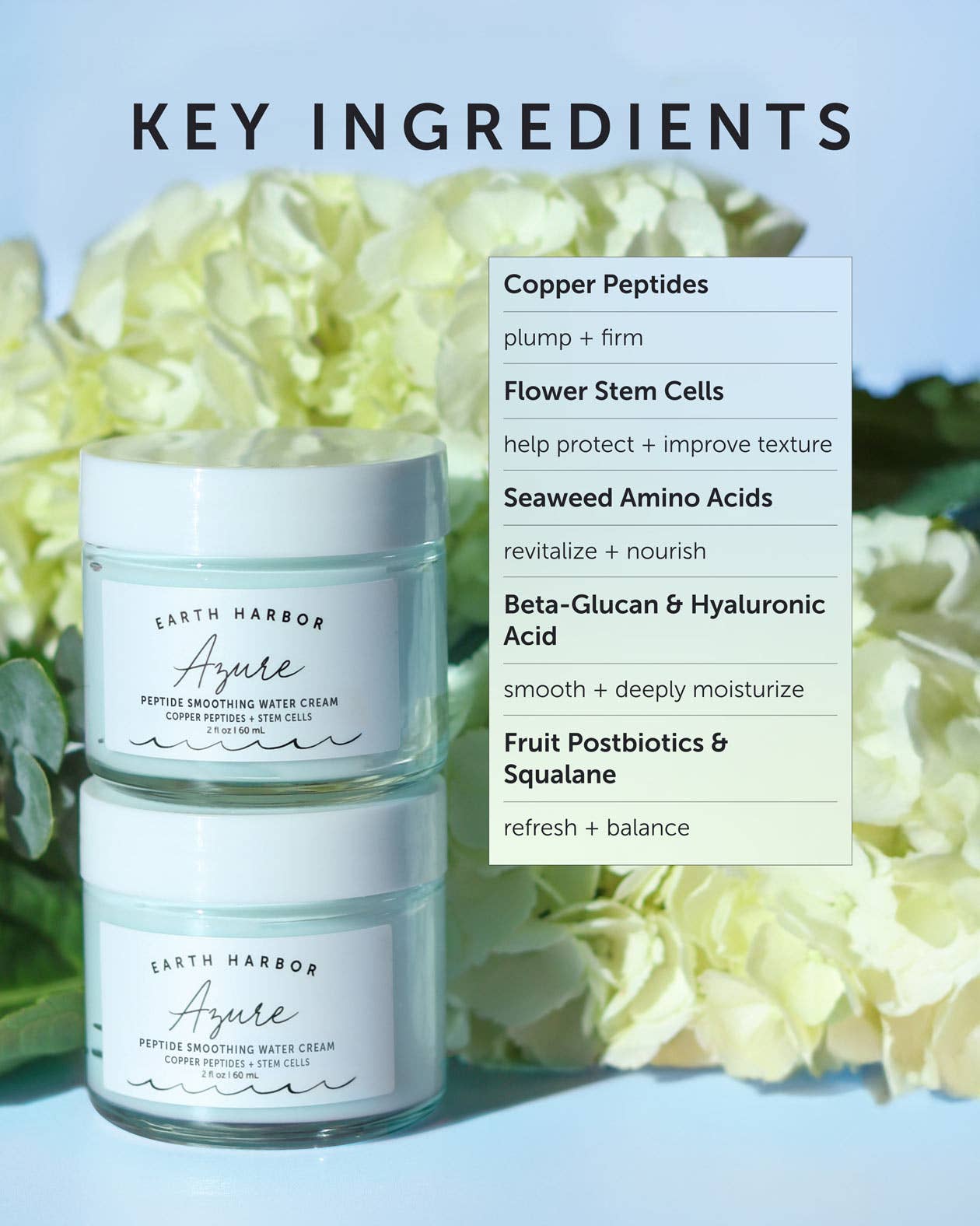 Earth Harbor Naturals AZURE Peptide Smoothing Water Cream