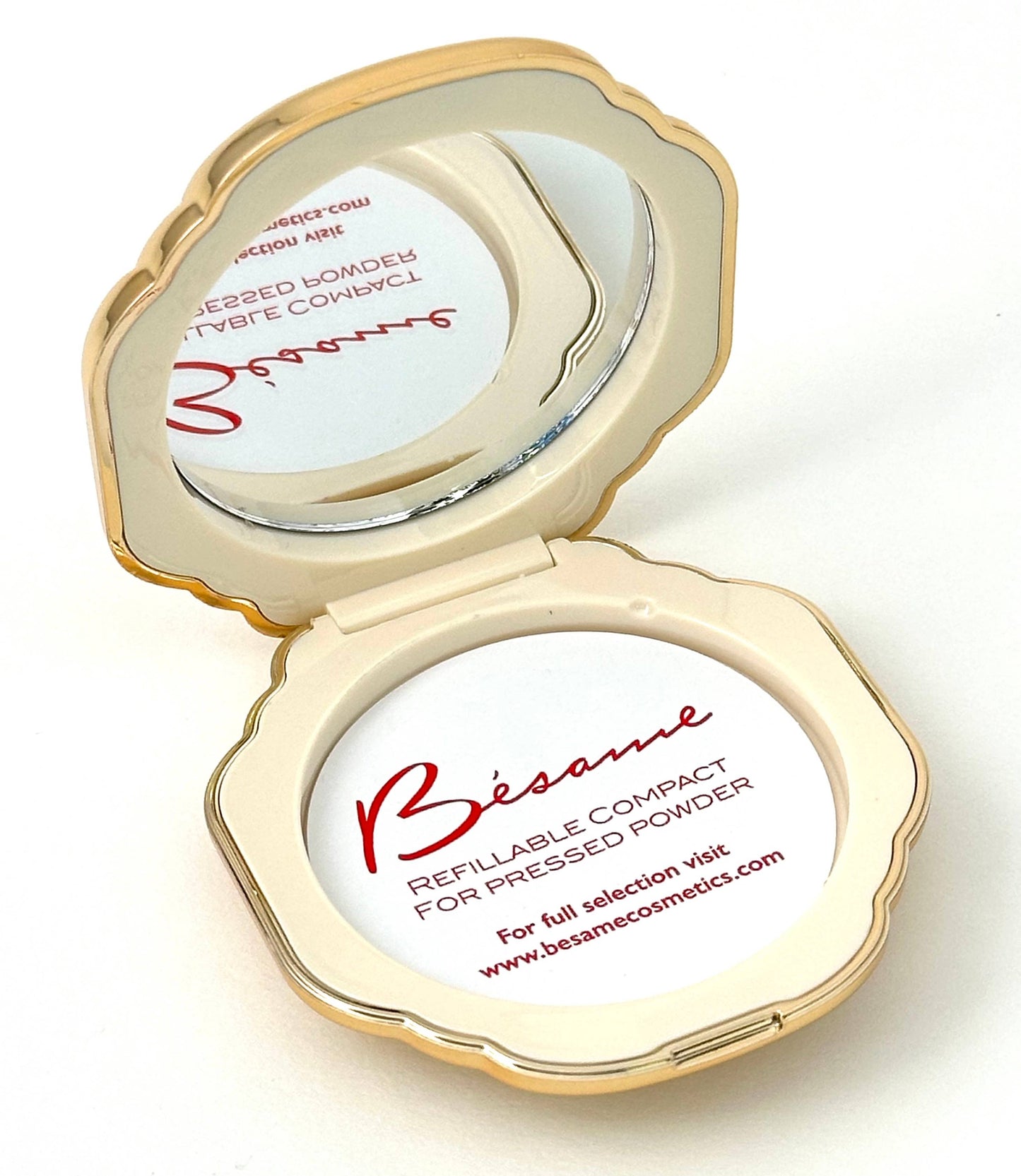 Moderne Refillable Plastic Compact With Mirror (Empty)