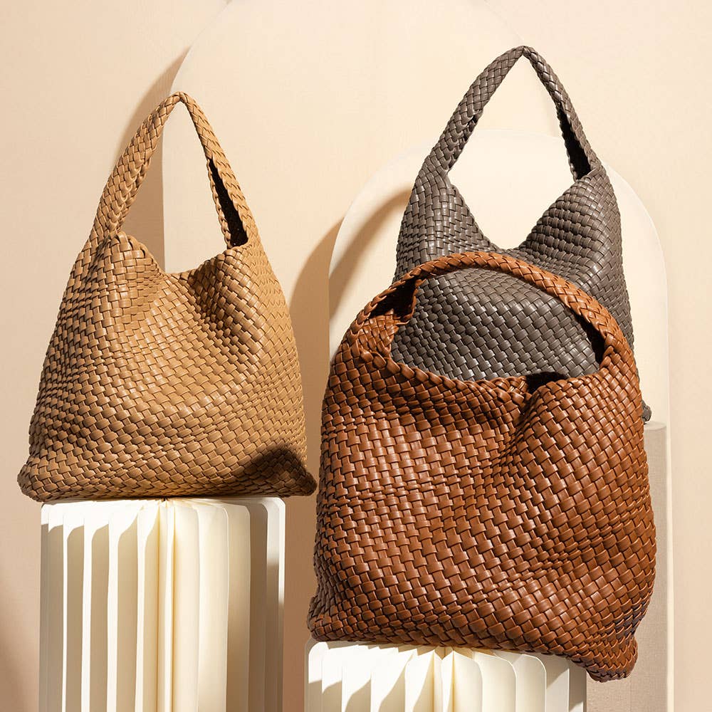 Melie Bianco Johanna Saddle Recycled Vegan Leather Shoulder Bag