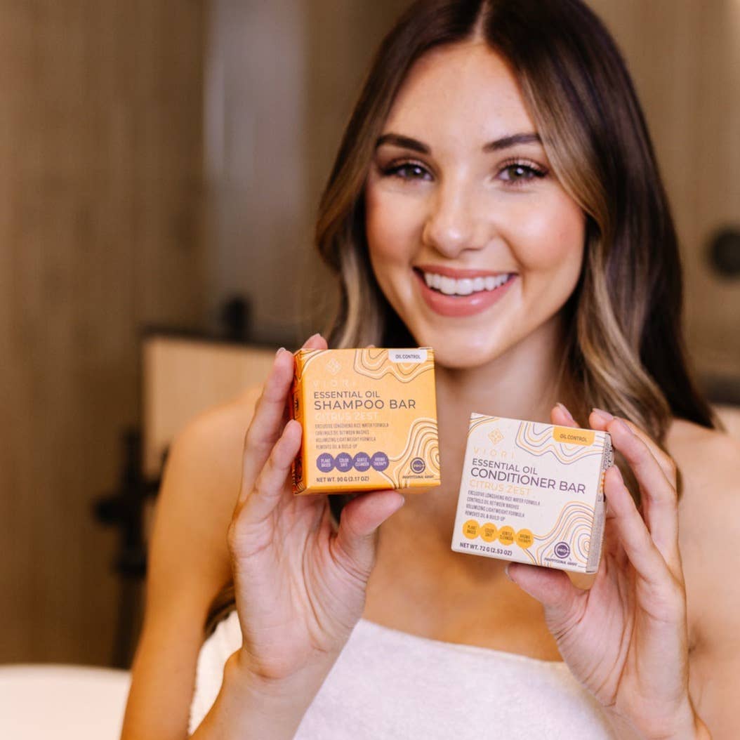 Viori Rice Water Shampoo Bar | Citrus Zest EO | Oily Hair