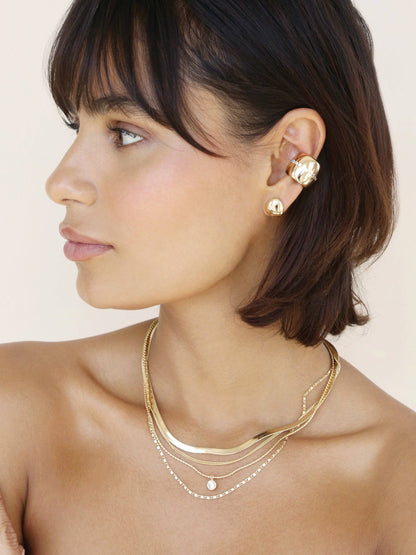 Ettika Center Crystal Line Chunky Ear Cuff