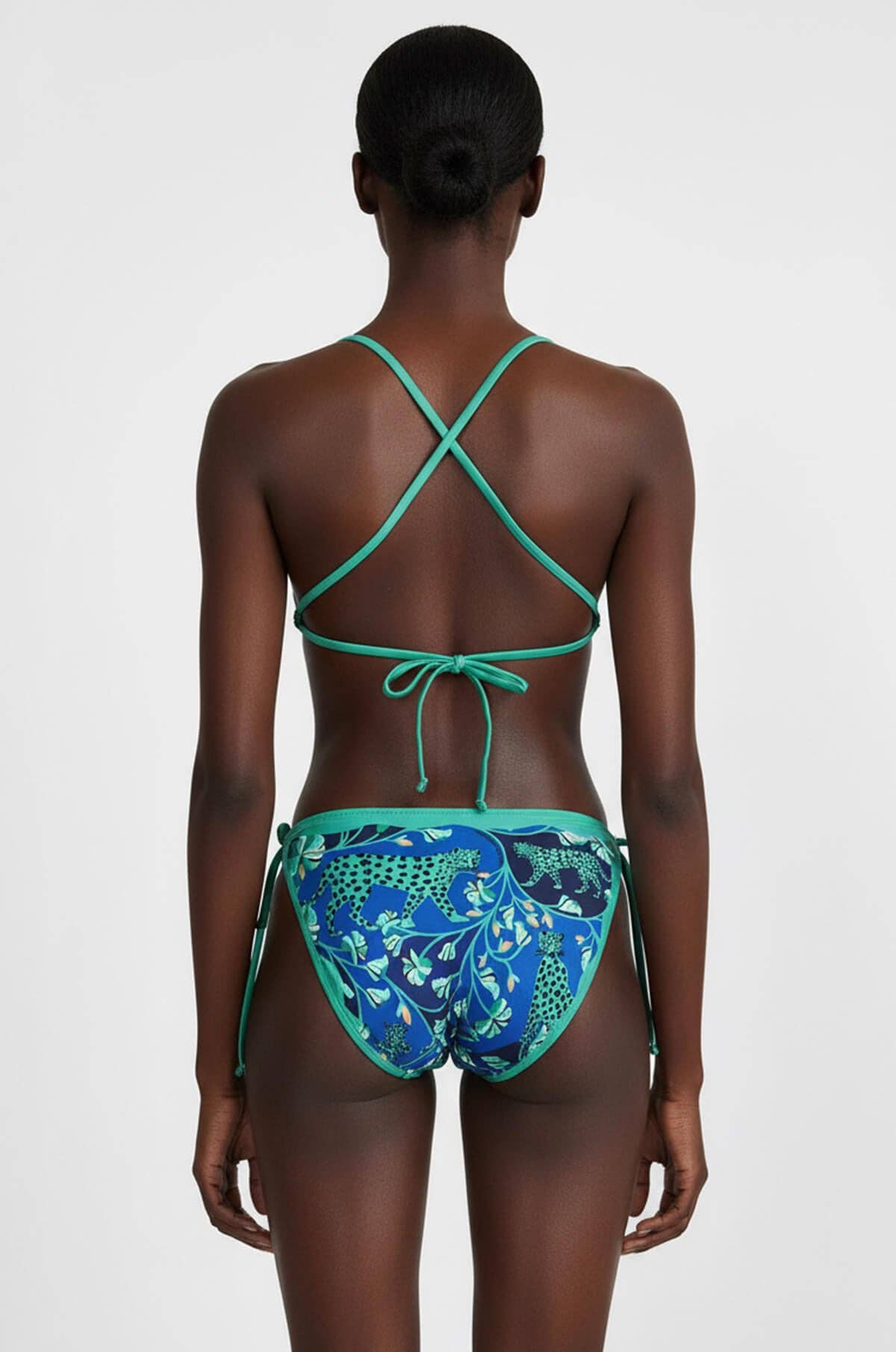Jessie Zhao Verdant Wild Reversible Triangle Bikini Top