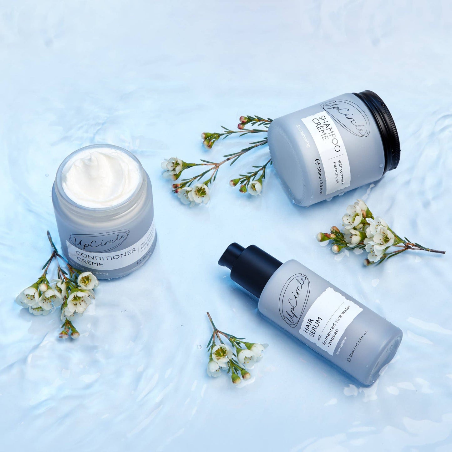 UpCircle Vegan Hair Serum Upcycled Fermented Rice Water Heat Protect