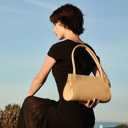 Melie Bianco Ryleigh Yellow Recycled Vegan Leather Shoulder Bag