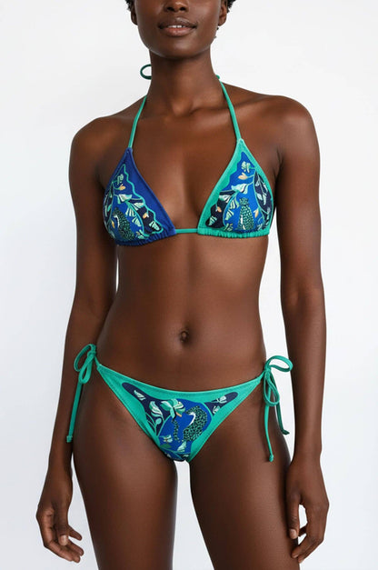 Jessie Zhao Verdant Wild Reversible Tie Side Bikini Bottom