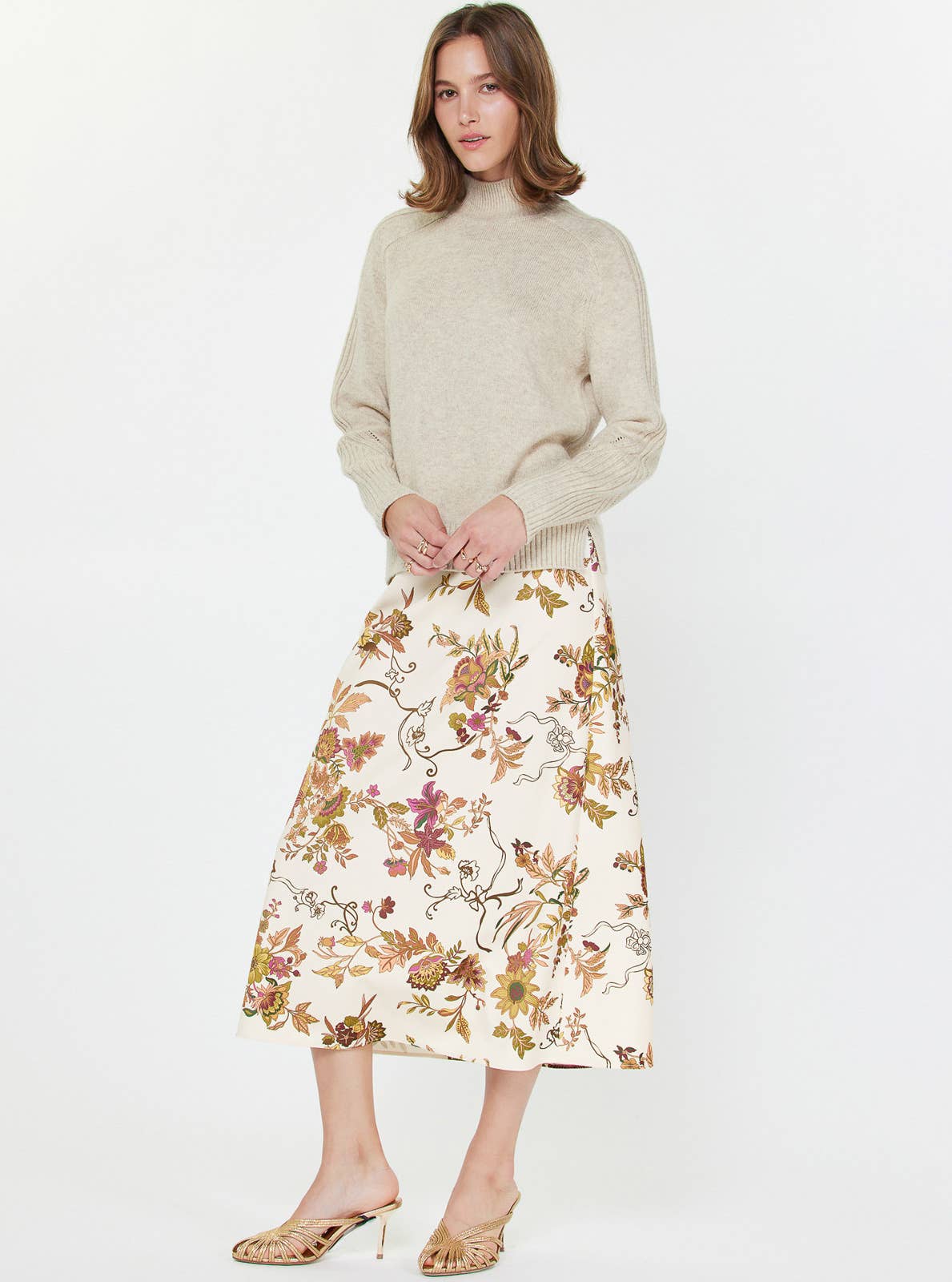 Current Air Cashmere Blend Turtleneck Sweater