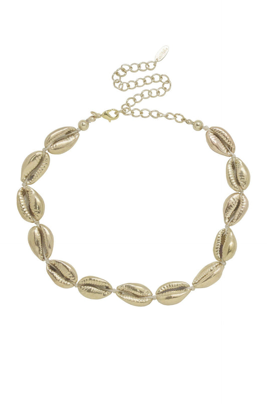 Ettika 18kt Gold Plated Cowrie Shell Necklace