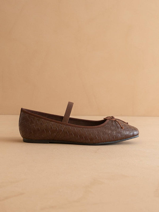 Oasis Society The Logan | Coffee Woven Ballet Fall Flat