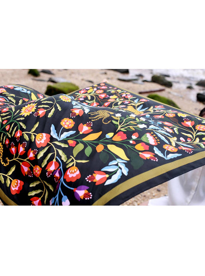 Jessie Zhao Double Sided Silk Scarf of Night Imagination