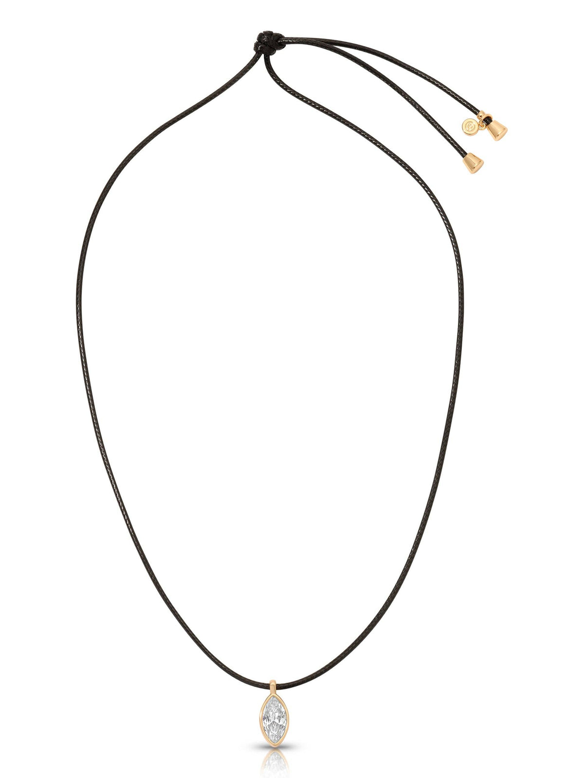 Ettika Marquise Crystal Pendant Cord Necklace