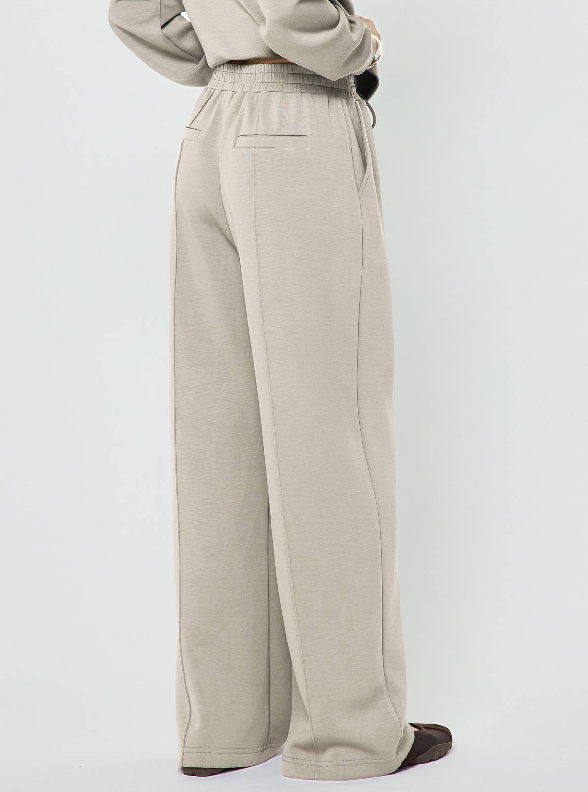 Current Air Cowl Neck Pullover Sweatshirt and Wide Leg Pants Set
