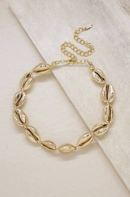Ettika 18kt Gold Plated Cowrie Shell Necklace