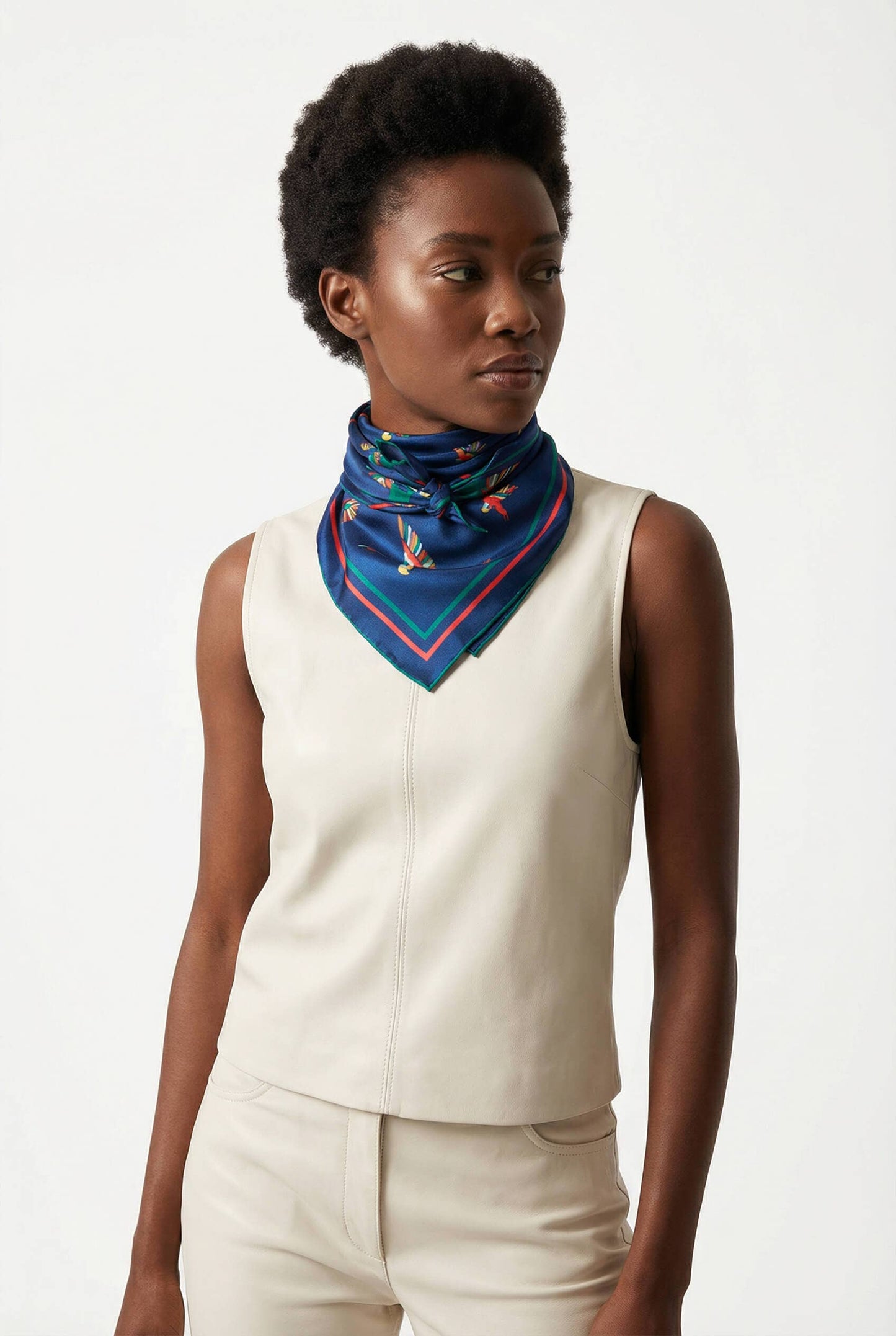 Jessie Zhao Sky Parade Double Sided Silk Scarf