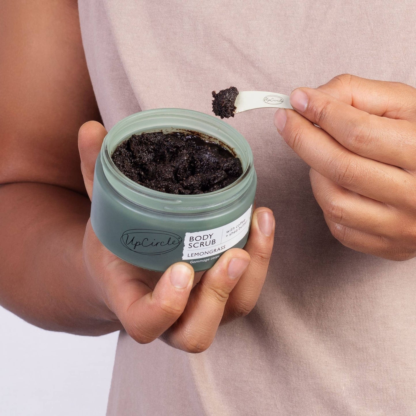 UpCircle Eco Friendly Lemongrass Body Scrub with Coffee + Shea Butter