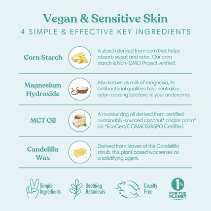 Humble Brands Simply Unscented Vegan & Sensitive Formula Travel size Deodorant