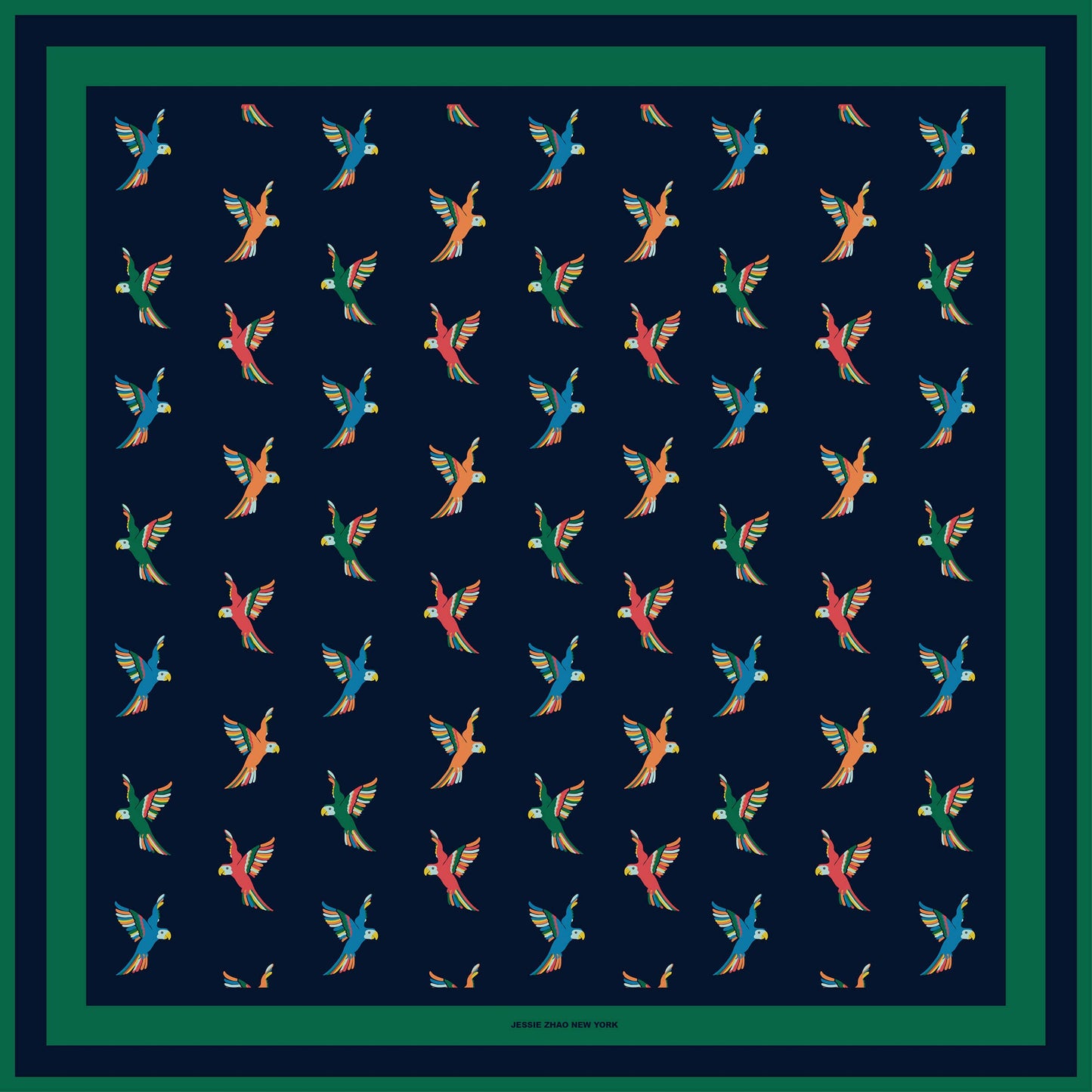 Jessie Zhao Freedom Wings Double Sided Silk Scarf