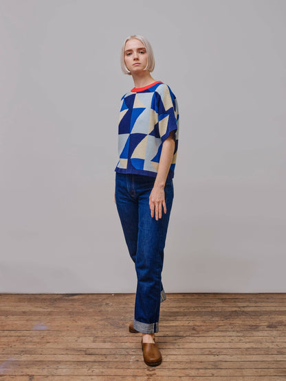 The Endery Calder Sweater Tee in the Jacaranda Palette