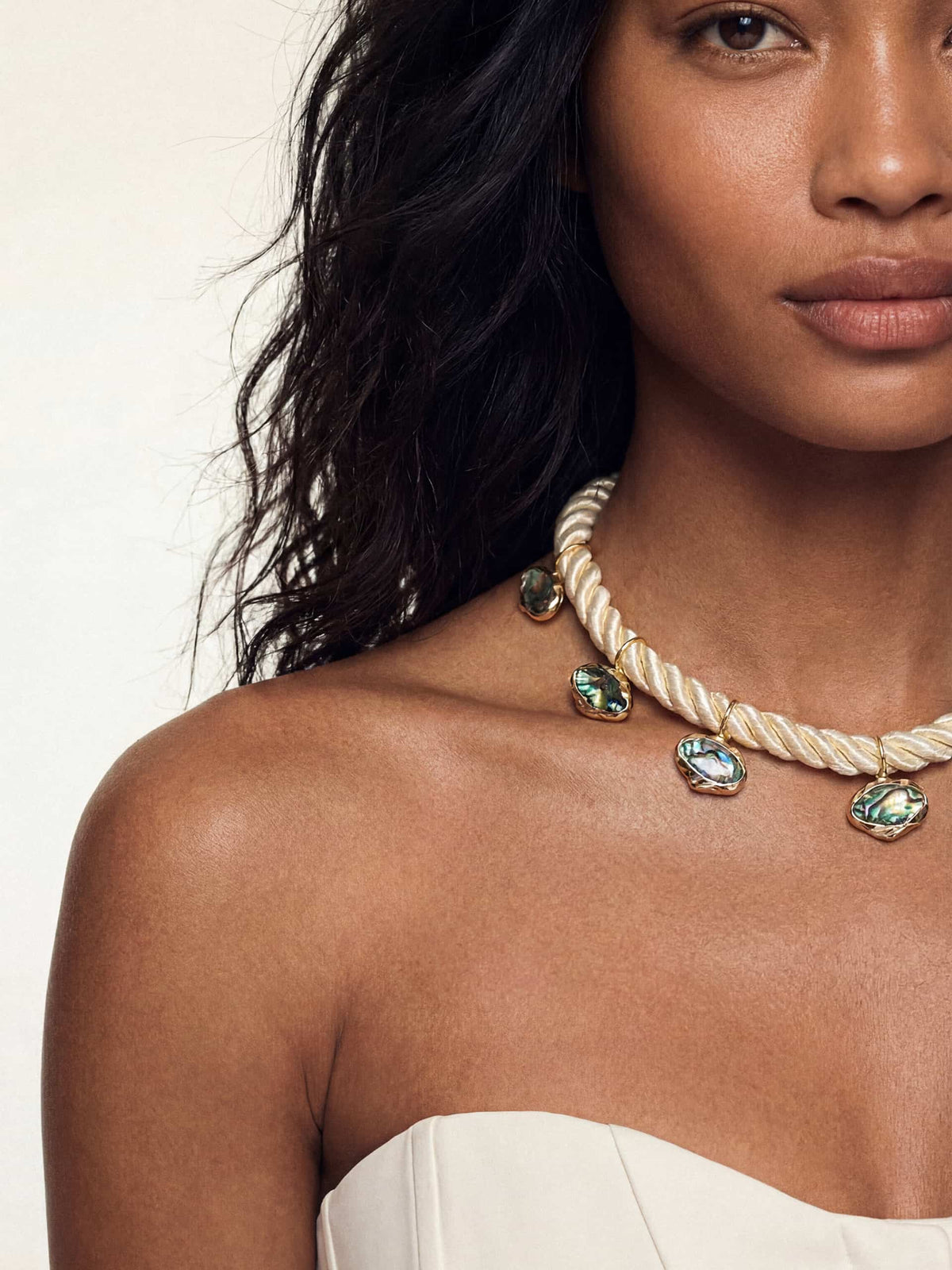 Ettika Midnight Luxe Abalone Choker