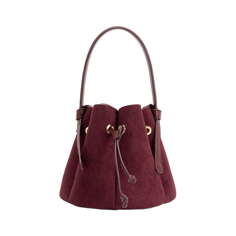 Melie Bianco Laguna Mini Burgundy Recycl Vegan Suede Top