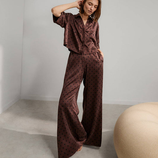 Washable Silk High Rise Pant Set