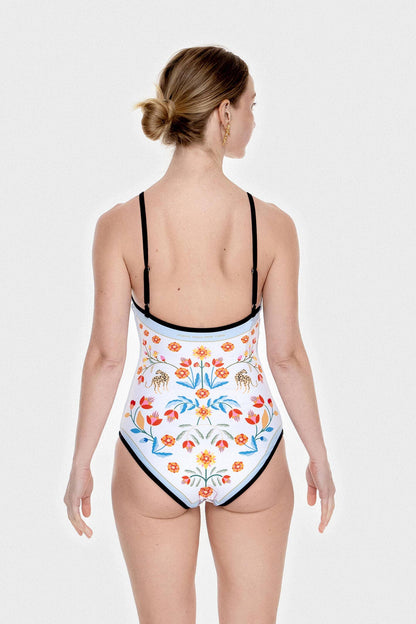 Jessie Zhao Night Imagination Reversible V-Neck One-Piece Swimsuit