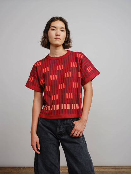 Bauhaus Short Sleeve Sweater Tee - Solstice