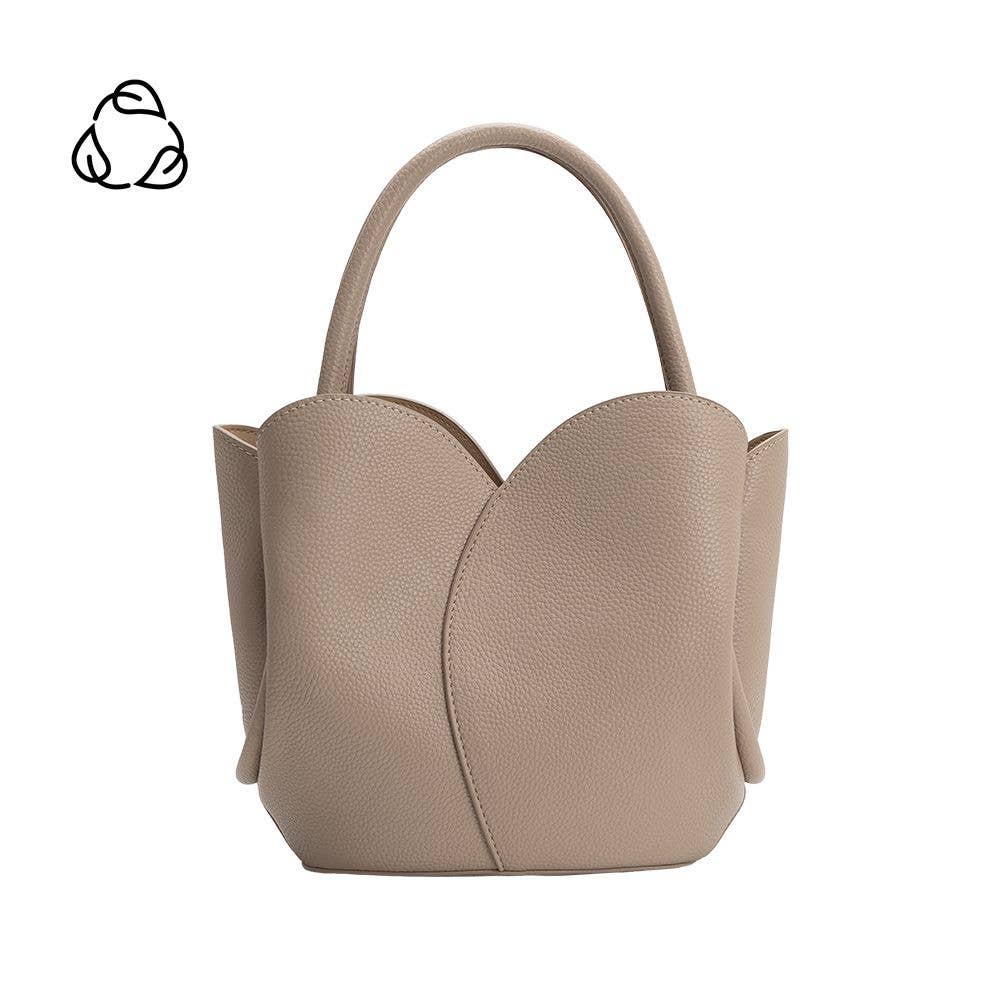 Melie Bianco Tulip Mushroom Recycled Vegan Leather Top Handle Bag
