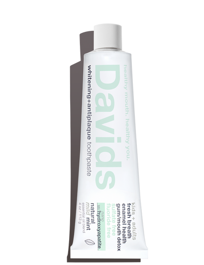 Davids kids + adults nano-hydroxyapatite premium toothpaste  /  mild mint / 4 oz