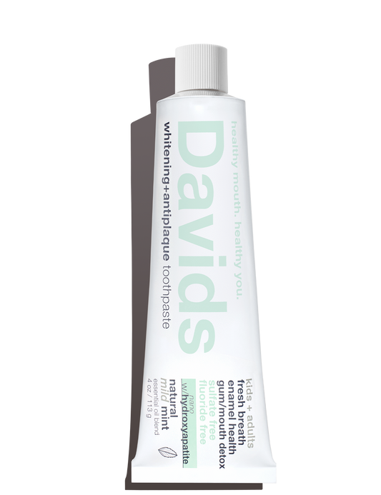 Davids kids + adults nano-hydroxyapatite premium toothpaste  /  mild mint / 4 oz