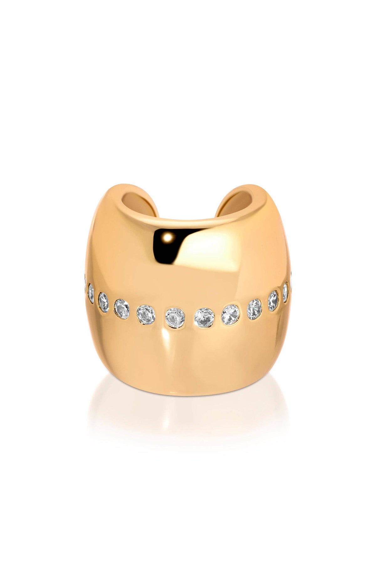 Ettika Center Crystal Line Chunky Ear Cuff
