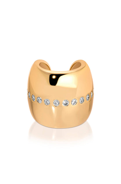 Ettika Center Crystal Line Chunky Ear Cuff