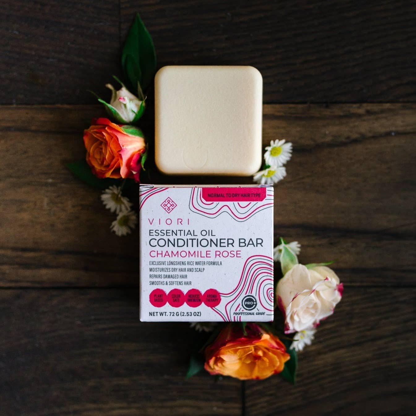 Rice Water Conditioner Bar | Chamomile Rose EO | Dry Hair
