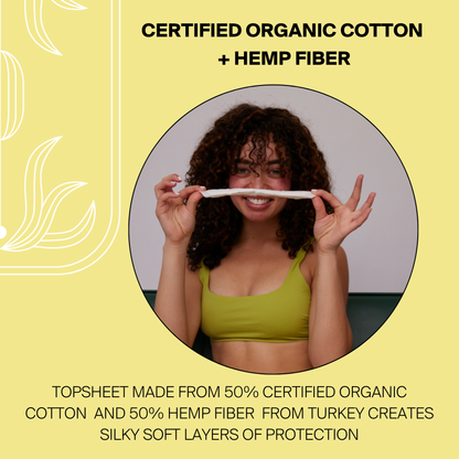 Super (12 ct) Organic Biodegradable Hemp Fiber Pads