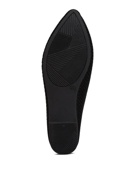 London Rag Selaris Fly Knit Slip On Ballerinas