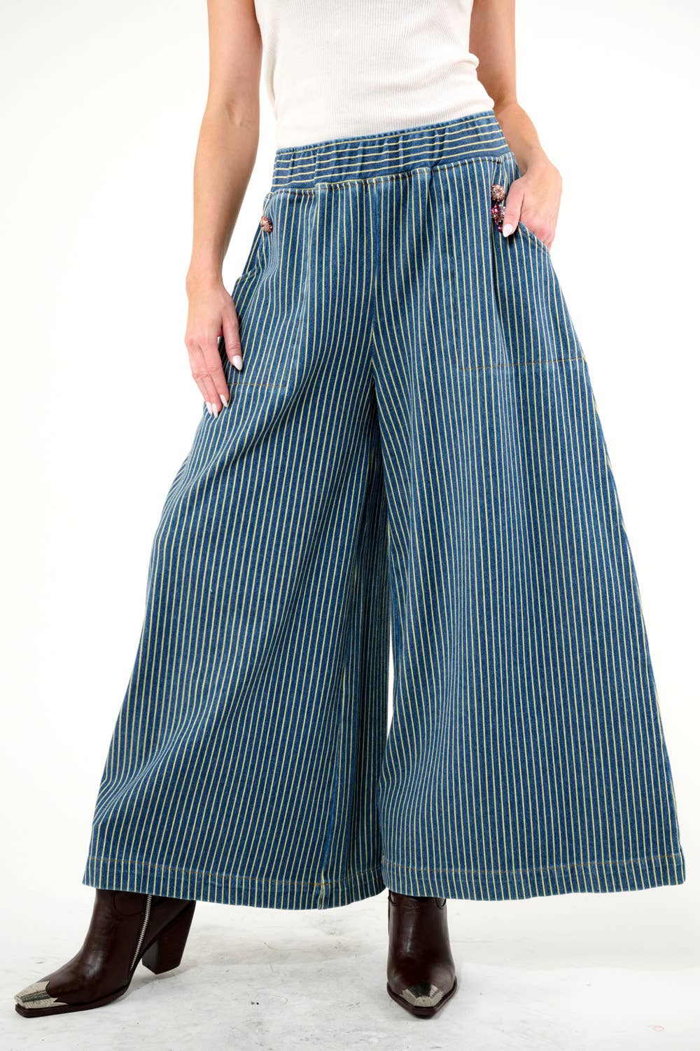 Aratta Alaia Stripe Denim Pants