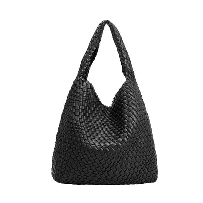 Melie Bianco Johanna Black Recycled Vegan Leather Shoulder Bag