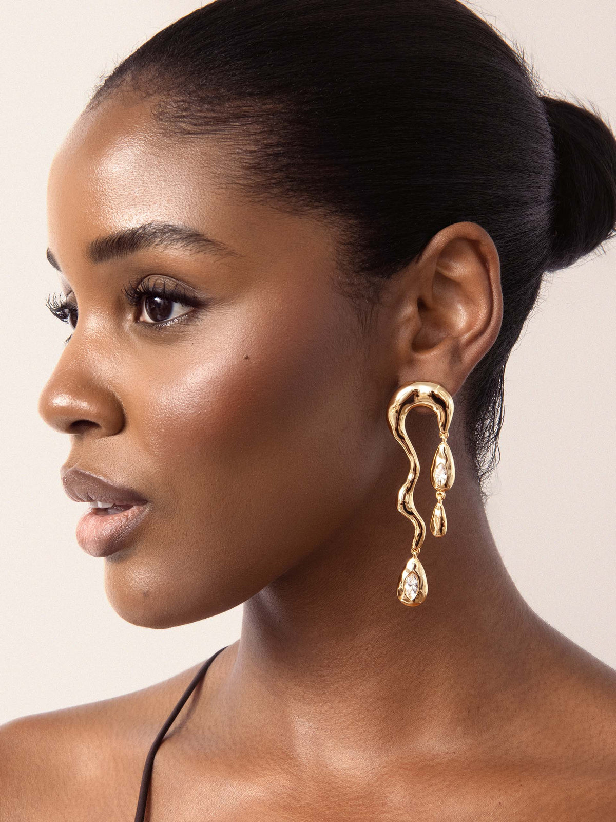 Ettika Melting Metal Dangle Earrings