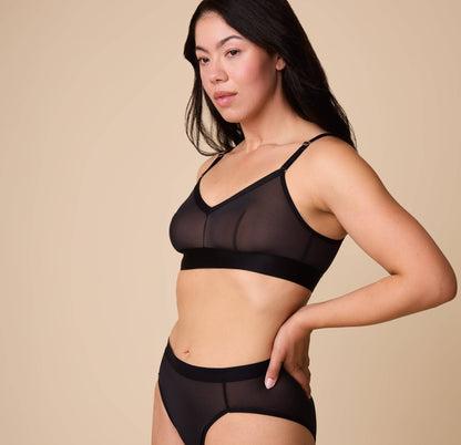 ComfortMesh™ Triangle Bralette - Black
