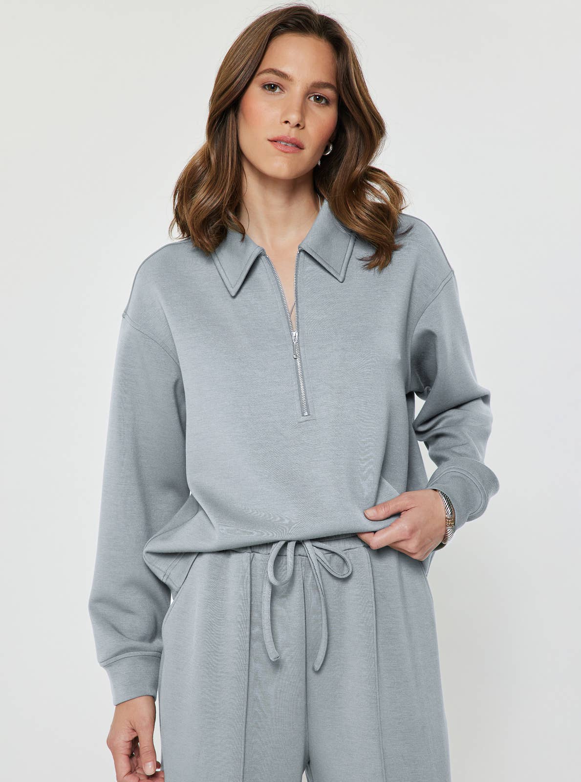 Current Air Collared Half-Zip Pullover Sweatshirt