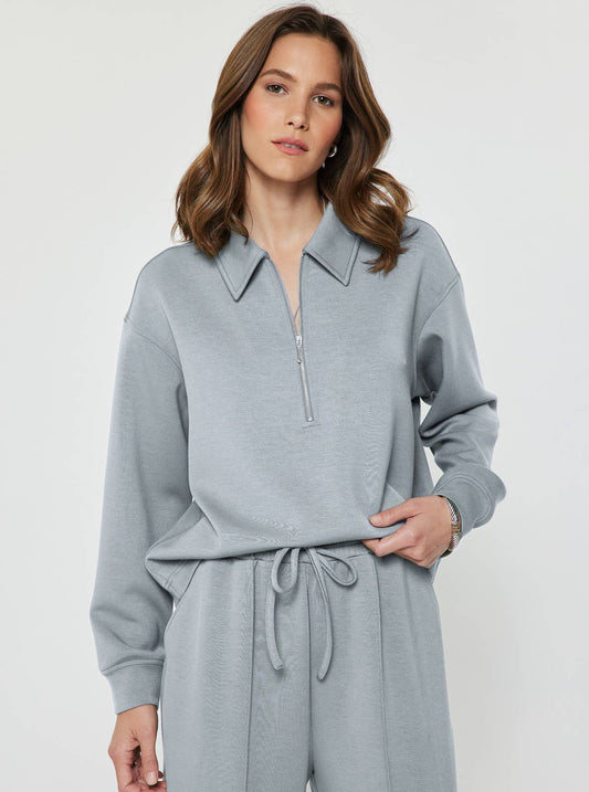 Current Air Collared Half-Zip Pullover Sweatshirt