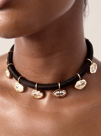 Ettika Midnight Luxe Crystal Choker