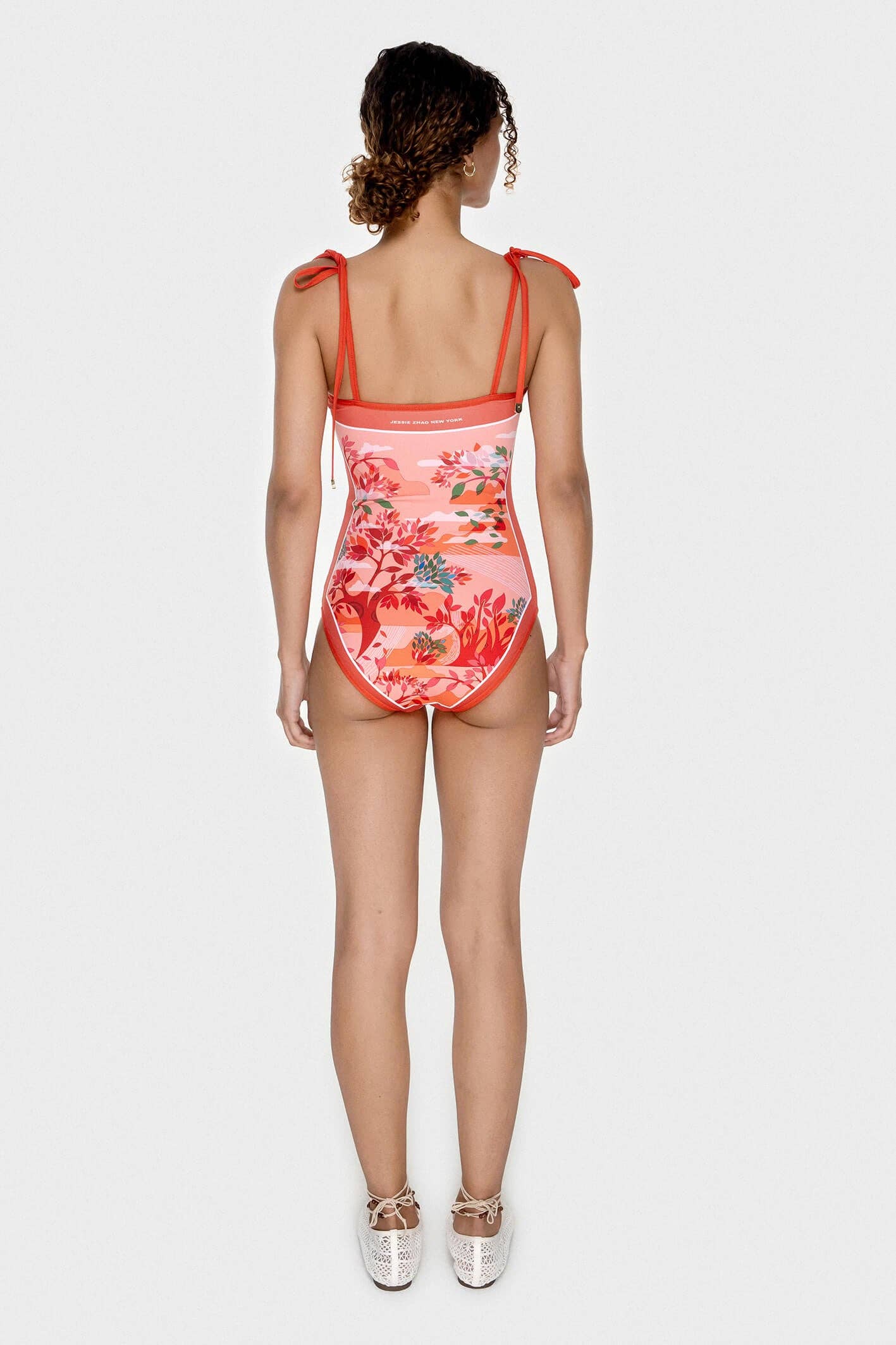 Jessie Zhao Crossing Red Reversible One-Piece Swimsuit