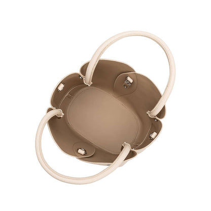 Melie Bianco Tulip Cream Recycled Vegan Polka Dot Top Handle Bag