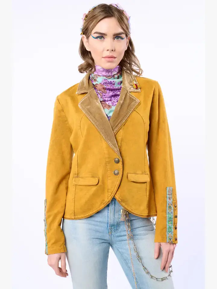 Aratta Colonel French Terry Knitted Blazer Jacket
